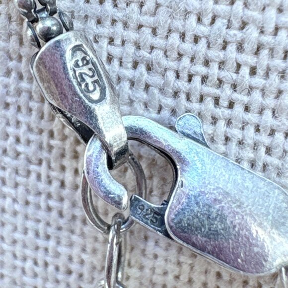 Sterling Silver 925 & 18k Gold Chrysocolla Bezel Set Pendant Necklace 18" Length - Picture 10 of 16